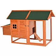 Small Chicken Coop For 2 Hens With Fenced Yard And Nesting Box Outdoor - Viideals