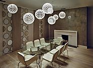 Luxury Oval Glass Dining Table With Woven Ball Ceiling Pendant Shade And Fireplaces
