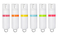 POM Pepper Spray Keychain White Pack of 6 - POM Industries