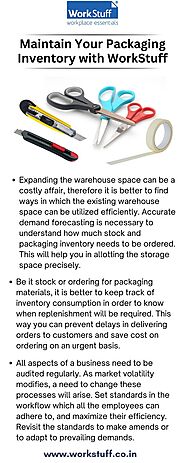 Maintain Your Packaging Inventory with WorkStuff
