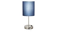 Table lamps with blue shades