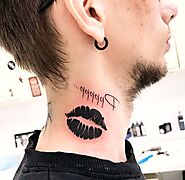 Kiss Neck Tattoo Ideas and Designs With Meanings