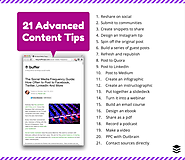 Get the Most From One Blog Post: 21 Advanced Content Tips