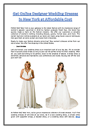 Get Online Designer Wedding Dresses in New York at Affordable Cost | edocr
