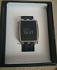 Pebble steel smartwatch
