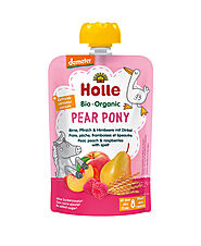 Pear Pony - Pouchy Birne, Pfirsich & Himbeere mit Dinkel – firstorganicbaby