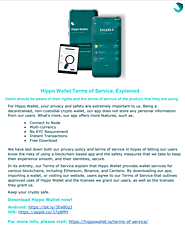 Hippo Wallet Highlights Its Terms of Service