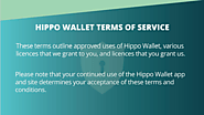 Hippo Wallet Outlines Its Terms of Service