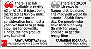 Dinshaw’s launches Gir cow milk, no claims on A2 yet | Nagpur News - Times of India