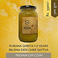 Purana Ghrita Aged Indian Gir Cow Bilona Desi Ghee A2 Sattva (1-2 years)