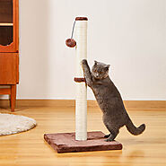 Tall Cat Scratching Post With Hanging Ball