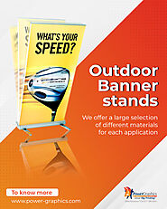 Order Outdoor Banner Stands from Power Graphics
