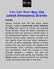 You Can Now Buy The Latest Emergency Drones