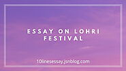 Essay on Lohri Festival • 10 Lines Essay