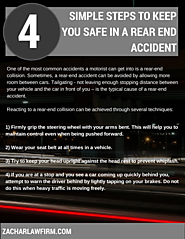 4 simple steps to keep you safe in a rear-end car accident.