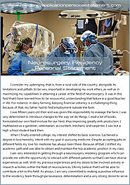 Neurosurgery Residency Programs Personal Statement