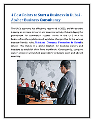 4 Best Points to Start a Business in Dubai - Absher Business Consultancy | edocr