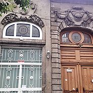 Porfiriano doors in abundance in Mexico City, aka 'eclectismo'