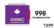 Quebec Arrima draw invited 998 candidates on November 24, 2022