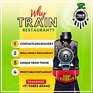 India's Fastest Growing Train Theme Restaurant Chain Where Food Serves by Overhead Train.