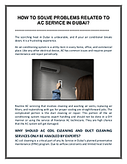 HOW TO SOLVE PROBLEMS RELATED TO AC SERVICE IN DUBAI | edocr
