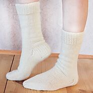 Handmade pure natural wool socks for women of all ages.