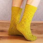 Hand knitted socks made from 100% pure sheep wool