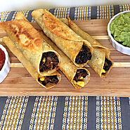 Meal Delivery Of Caribbean Black Bean Flautas - Chip and Kale
