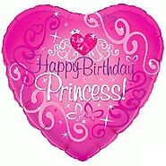 Get Birthday Balloon With Quote "Happy Birthday Princess"