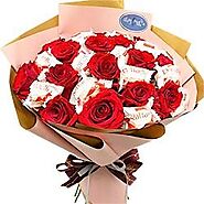 Classic Roses & Chocolate Bouquet Set Online - Delivered Flowers