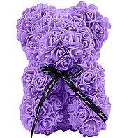 Shop Small Purple Rose Teddy Bear Online At Delivered Flowers