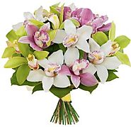 Buy Orchids Colorful Cymbidium Wedding Bouquet - Delivered Flowers