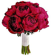 Buy Red Peonies Wedding Bouquet Flowers | Delivered Flowers