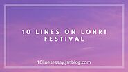 10 Lines on Lohri Festival • 10 Lines Essay