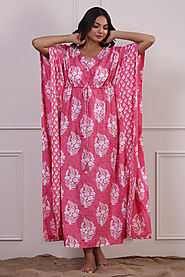 Shop online at Jisora for 100% cotton kaftan maxi dress