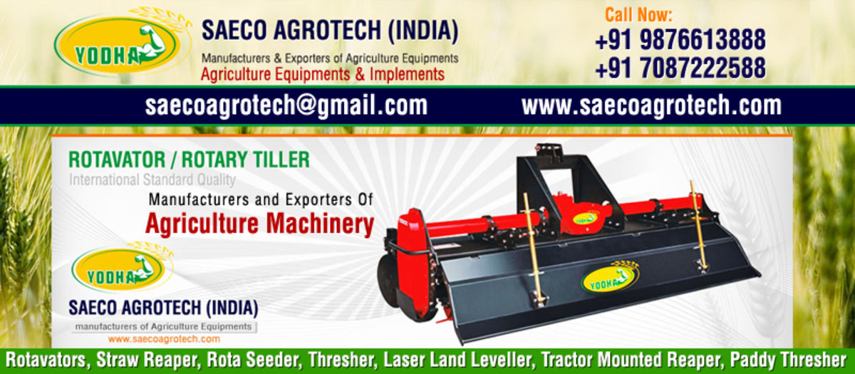 Headline for Rotavator, Rota Seeder, Thresher, Straw Reaper, Paddy Threshers and all type of Agriculture equipments in india