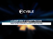 Cyble — A closer look at Eternity Malware