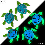 Swimming Turtle Glow in the Dark Swimming Pool Mosaic - 6" - 2 Pack – ceramicmosaicart.com