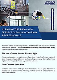 Cleaning tips from New Jersey's Cleaning Company Professionals by STAR Building Services - Issuu