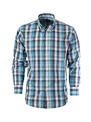 Gioberti Men's Long Sleeve Plaid Button Down Shirt, Blue Checkered – GIOBERTI