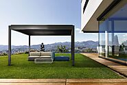 Get Aluminum pergola with louvered roof by KE Outdoor Design US