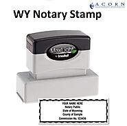 WY Notary Stamp for Wyoming Notary Public - Rectangular Notary Stamp