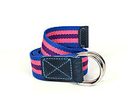 Paso Canvas Belt with D-Ring Pink-Blue