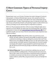 5 Most Common Types Of Personal Injury Cases