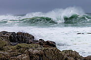 Large Wave Along with Irish Coast Photographic Print Best for Home's Decor
