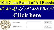 What is the average percentage of all punjab boards 10th class result 2022