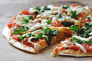 Easy Vegan, Gluten-Free Chickpea Crust Pizza- The Colorful Kitchen