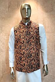 Vibha Amitt Designer Printed Nehru jacket