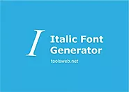 Italic Text Generator - Italized Text Just 𝑪𝒐𝒑𝒚 𝒶𝓃𝒹 𝙋𝙖𝙨𝙩𝙚