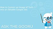 How to Convert an Image of Text into an Editable Google Doc